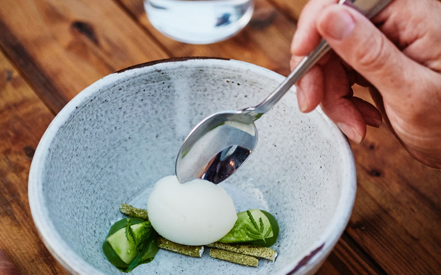 Dessert servi sur la terrasse de l'Espace Old Mill